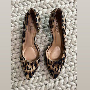 Abella Leopard Print Pointed Toe Kitten Heels Size 6M
